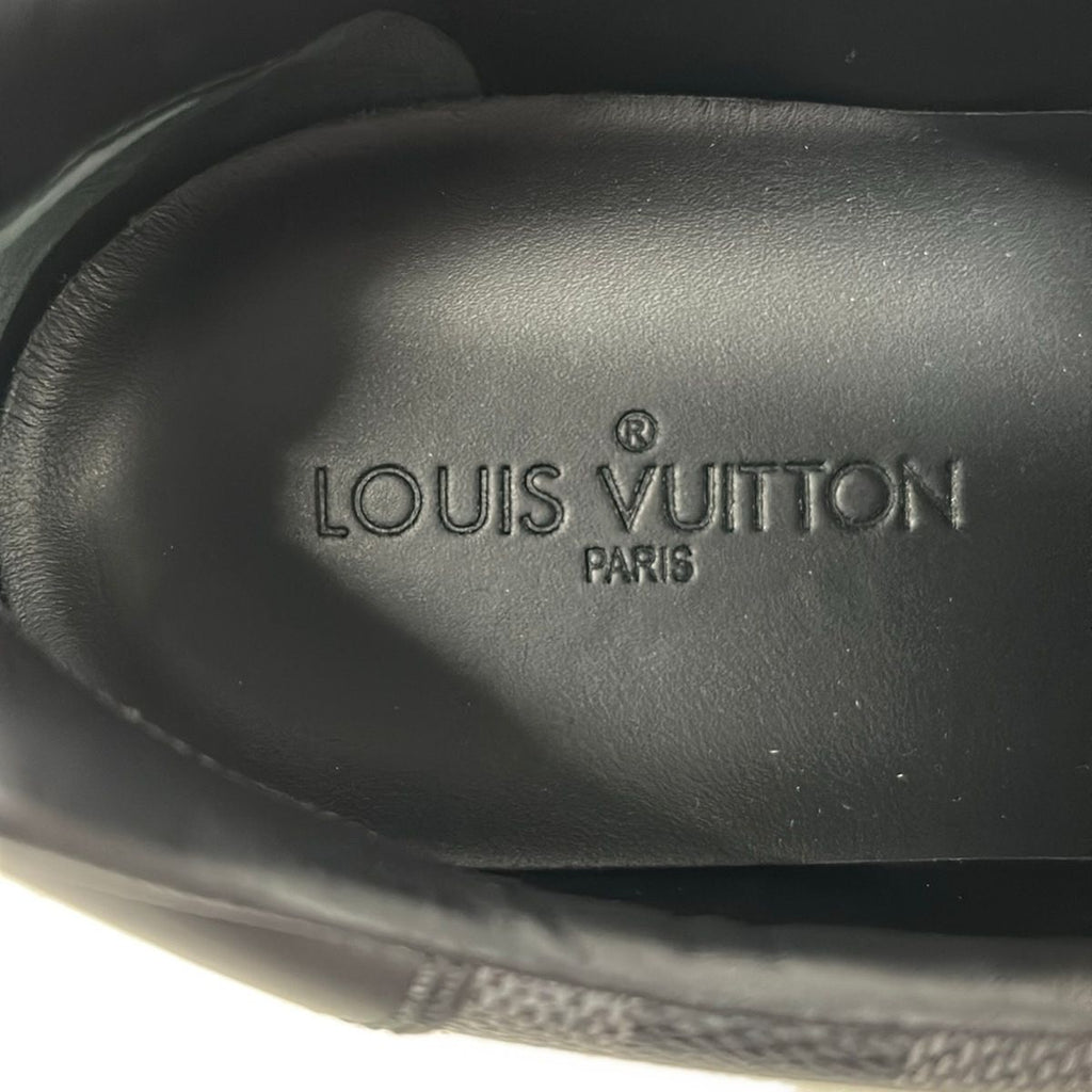 Louis Vuitton Sneakers 9 Black Dark Gray Silver Damier Graphite Leather — view 5