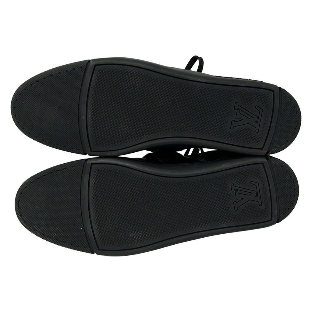Louis Vuitton Sneakers 9 Black Dark Gray Silver Damier Graphite Leather — view 4