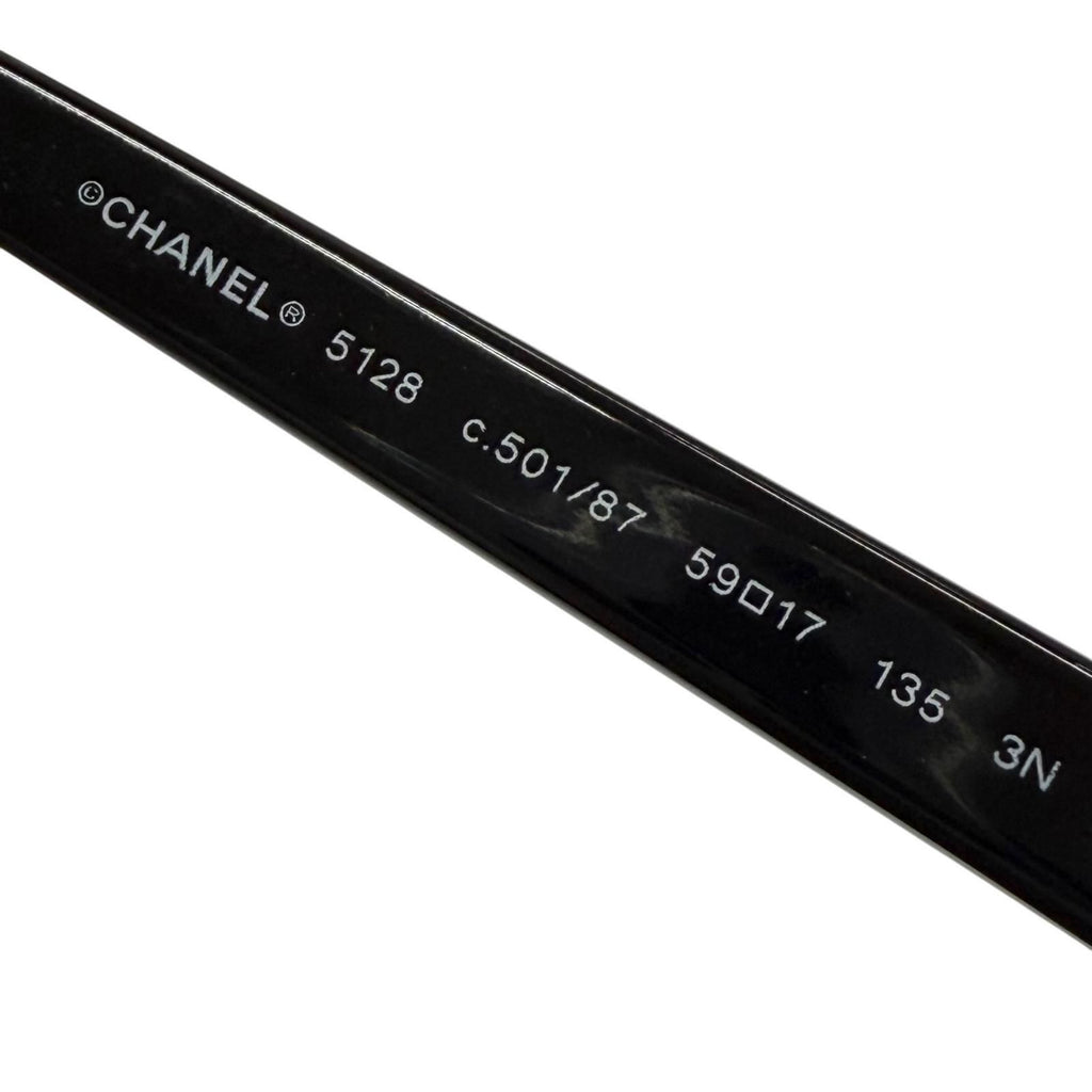 Chanel Side Chain CC Logo Eyewear Sunglasses Black Demo Lens — view 9