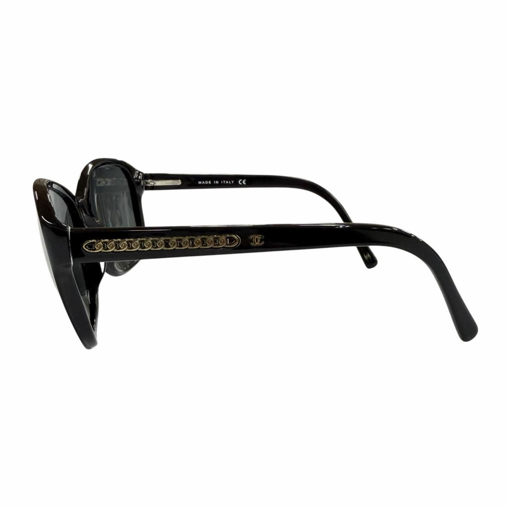 Chanel Side Chain CC Logo Eyewear Sunglasses Black Demo Lens — view 3