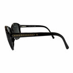 Chanel Side Chain CC Logo Eyewear Sunglasses Black Demo Lens — view 3