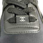 Chanel Suede Leather with CC Logo Low Cut Sneakers Black — view 8