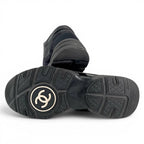Chanel Suede Leather with CC Logo Low Cut Sneakers Black — view 7