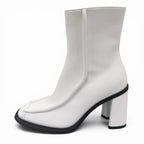 Louis Vuitton Line Leather Ankle Boots White — view 5