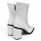 Louis Vuitton Line Leather Ankle Boots White — view 3