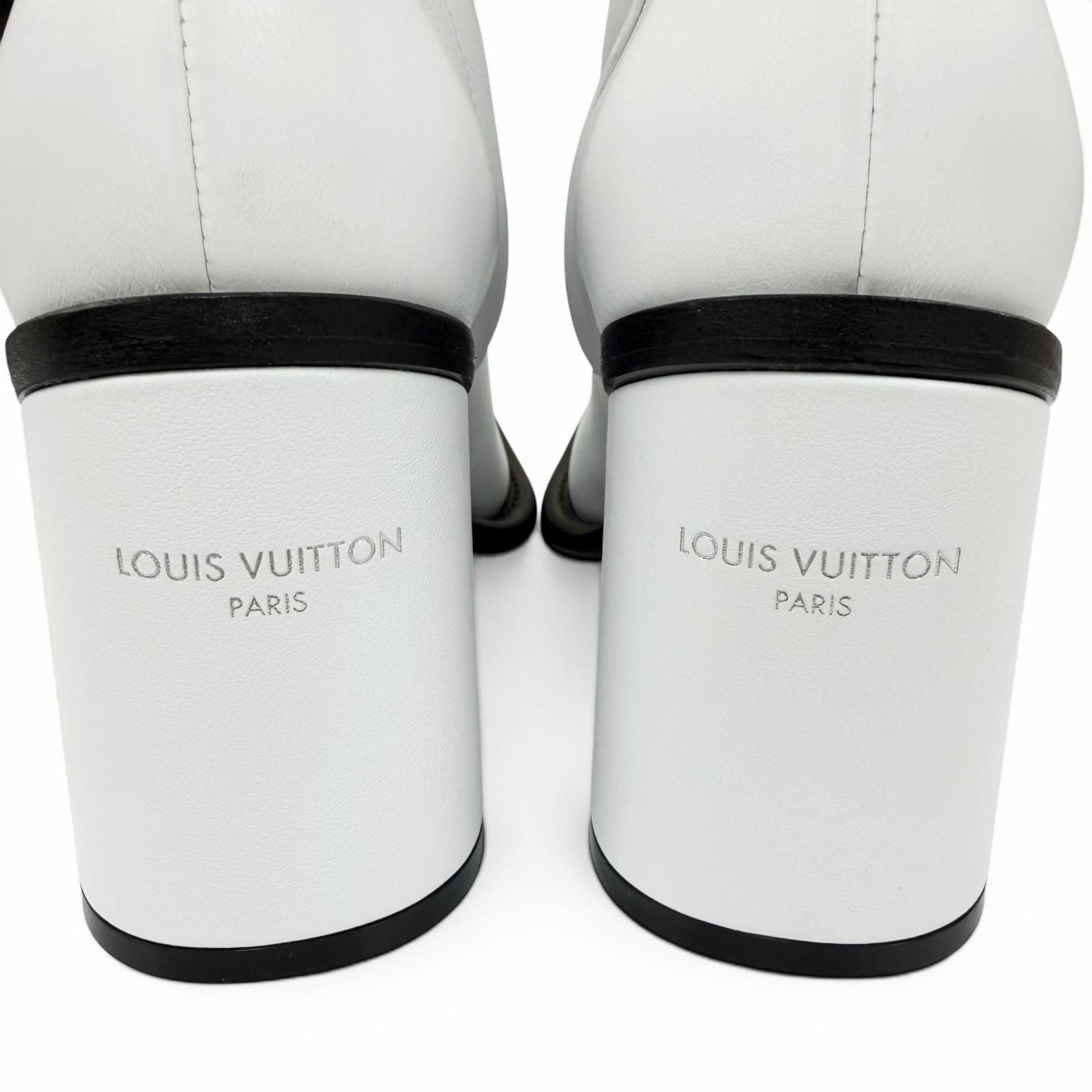 Louis Vuitton Line Leather Ankle Boots White — view 9