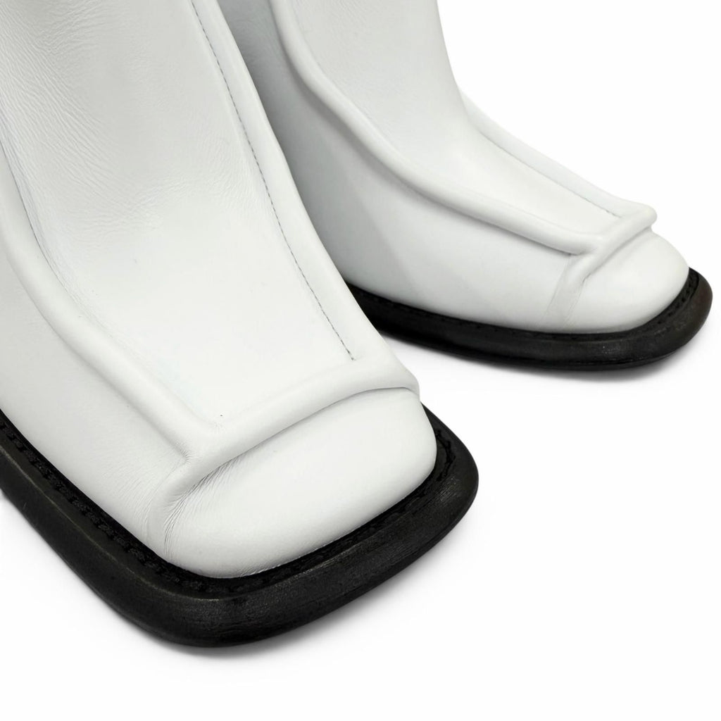 Louis Vuitton Line Leather Ankle Boots White — view 8