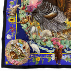 Hermes Carre 90 Faune Et Flore du Texas Wildlife Illustrated Guide to Flora and — view 5