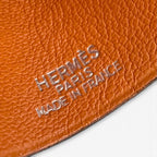 Hermes Vintage Leather Silver Martin Margiela Era Clochette Necklace Orange — view 5