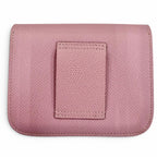 Hermes Constance Slim Veau Epsom Mauve Sylvestre Silver Compact Wallet Bifold — view 3