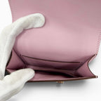 Hermes Constance Slim Veau Epsom Mauve Sylvestre Silver Compact Wallet Bifold — view 7