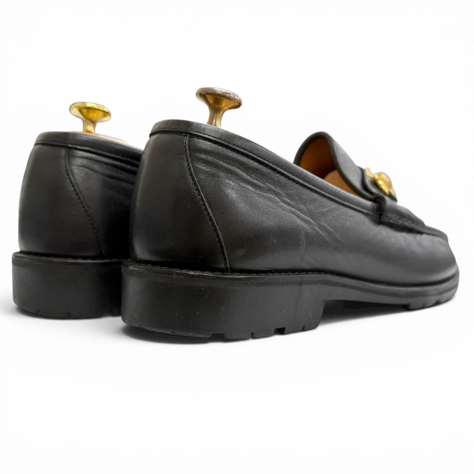 Gucci Vintage 111 Leather Horsebit Loafers Business Shoes Black — view 6