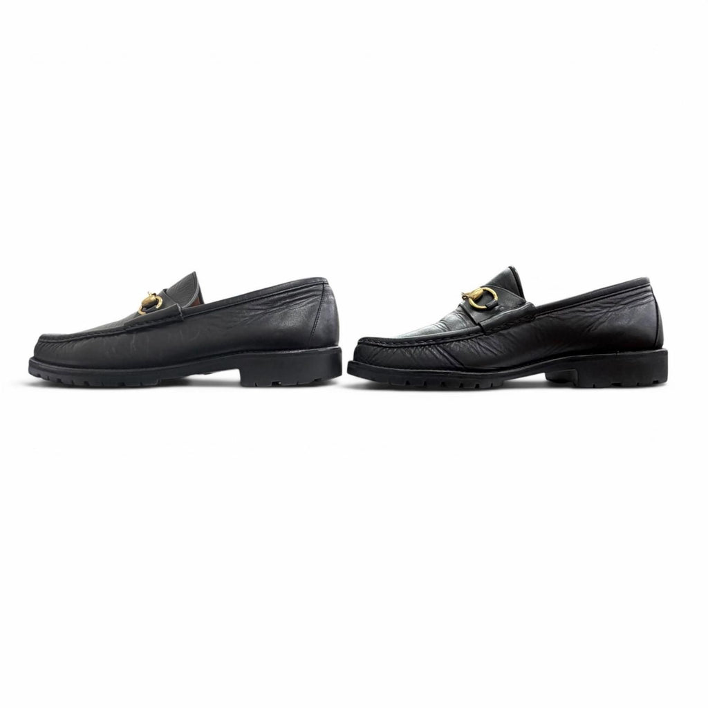 Gucci Vintage 111 Leather Horsebit Loafers Business Shoes Black — view 2