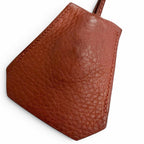 Hermes Vintage Leather Rouge Ash Silver Martin Margiela Era Clochette Necklace