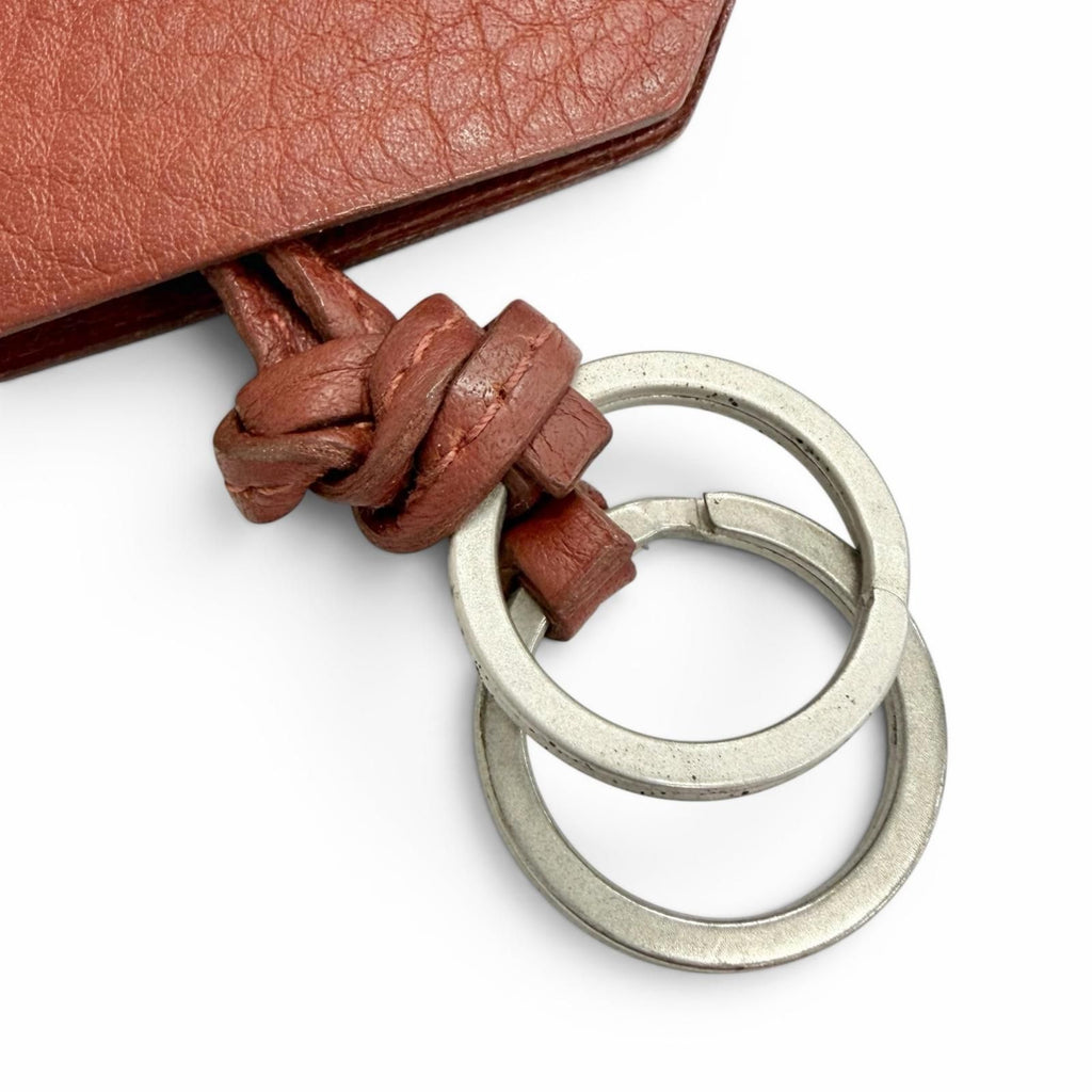 Hermes Vintage Leather Rouge Ash Silver Martin Margiela Era Clochette Necklace — view 5