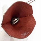 Hermes Vintage Leather Rouge Ash Silver Martin Margiela Era Clochette Necklace — view 7