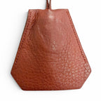 Hermes Vintage Leather Rouge Ash Silver Martin Margiela Era Clochette Necklace — view 2