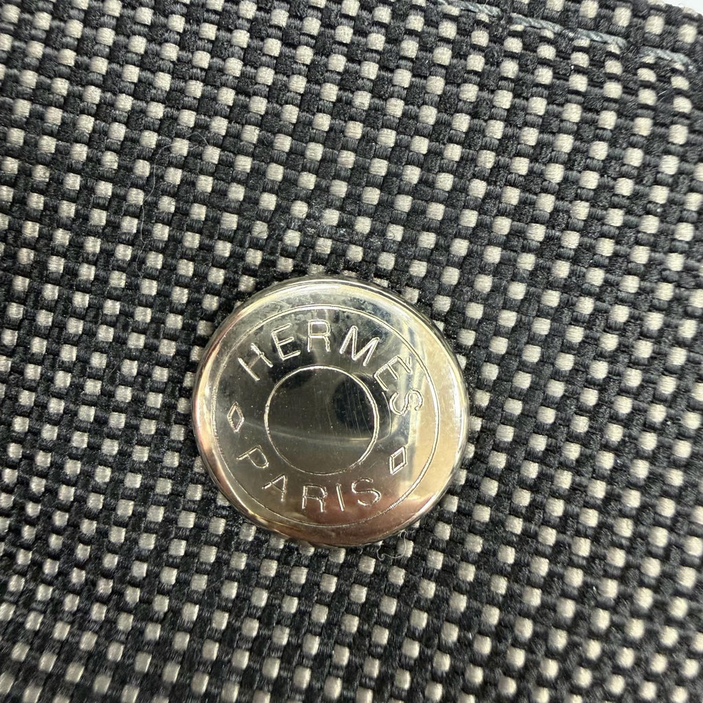 Hermes Her Line Silver Series Canvas Tote Gray — view 8