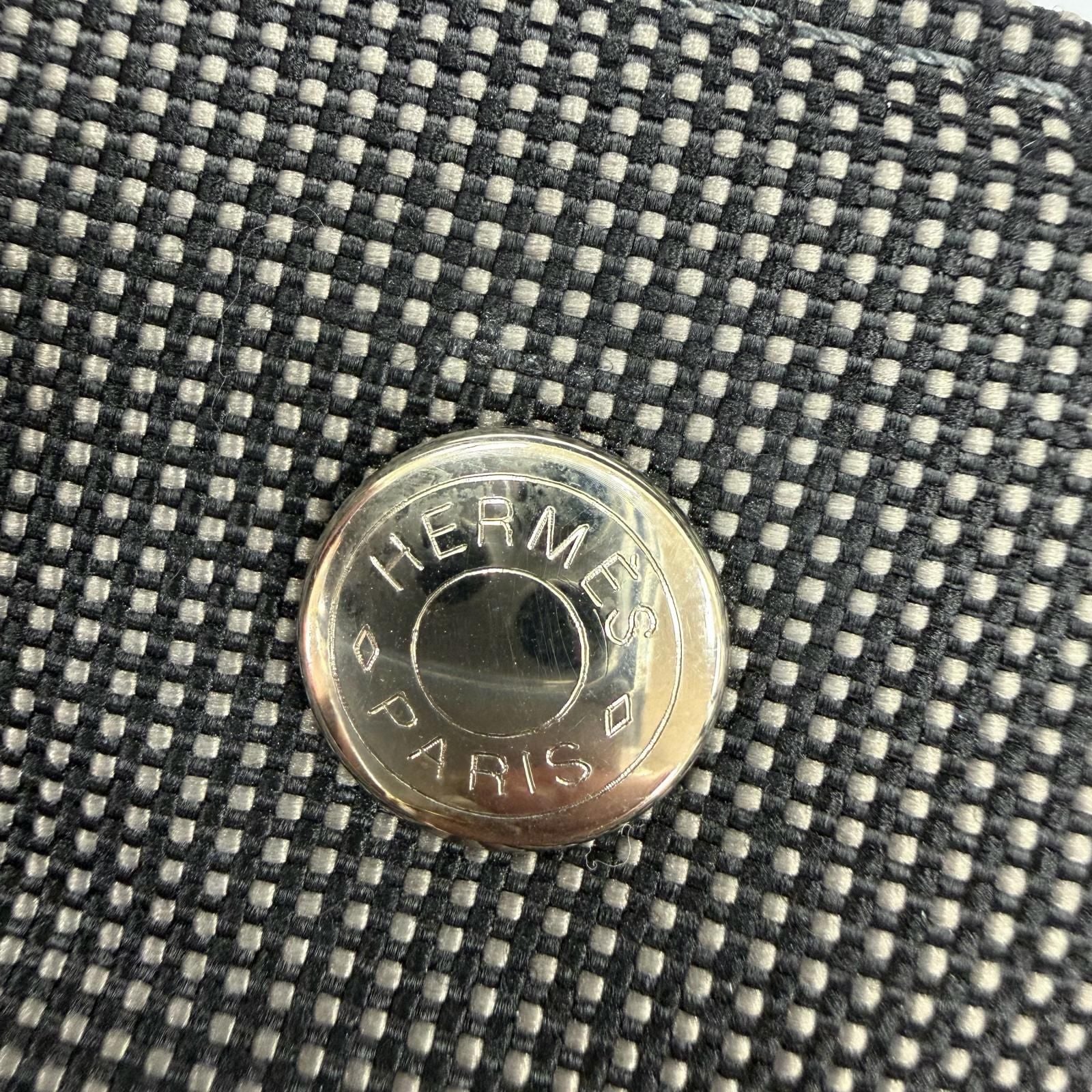 Hermes Her Line Silver Series Canvas Tote Gray — view 8
