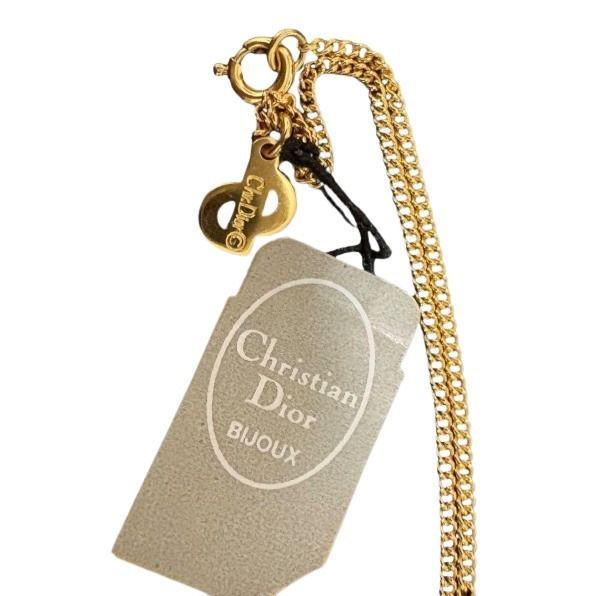 Dior Necklace Gold Metal Rhinestone — view 5
