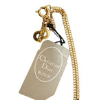 Dior Necklace Gold Metal Rhinestone — view 5