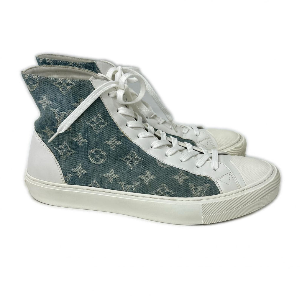 Louis Vuitton Tattoo Line Monogram Denim High Cut Sneakers — view 3