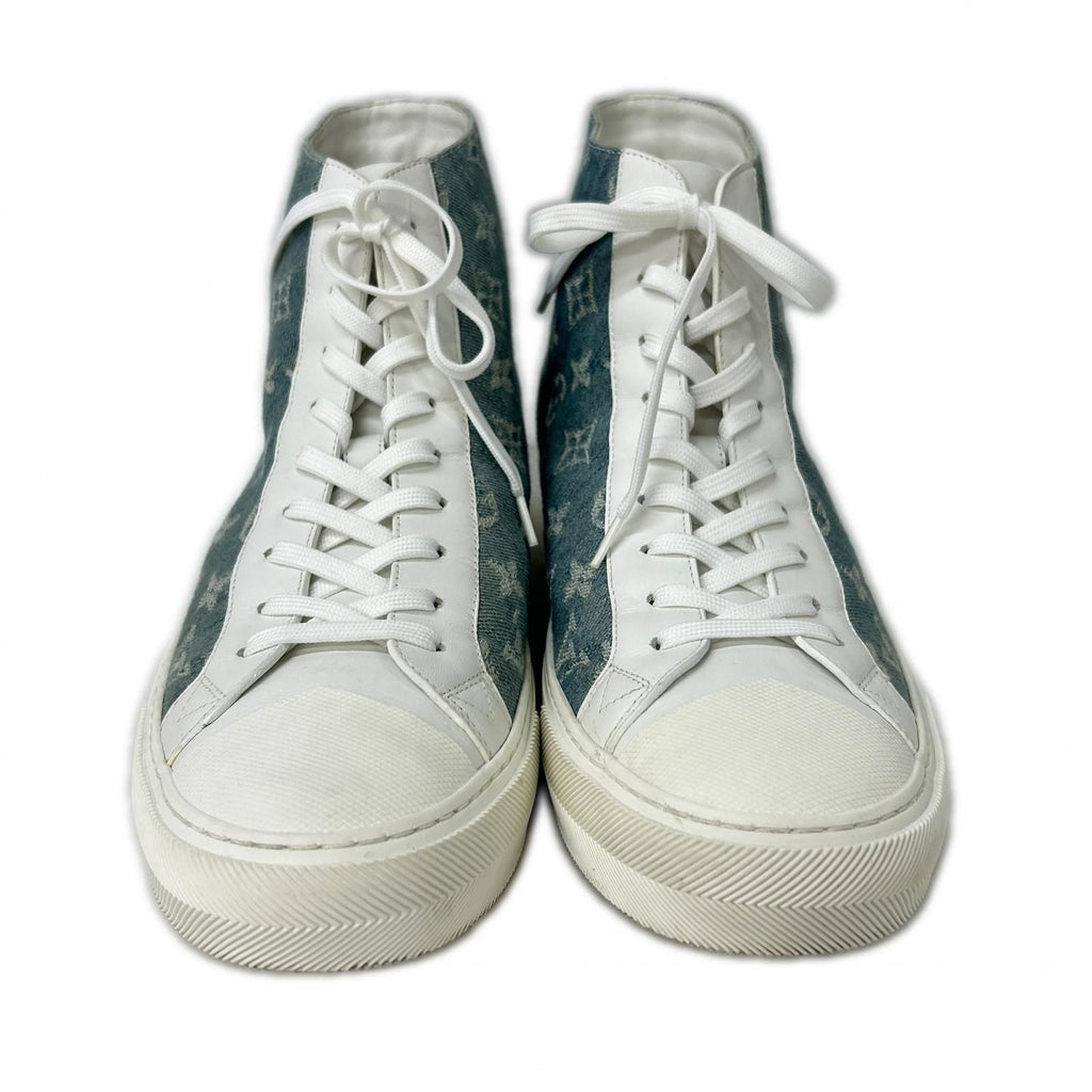 Louis Vuitton Tattoo Line Monogram Denim High Cut Sneakers — view 4