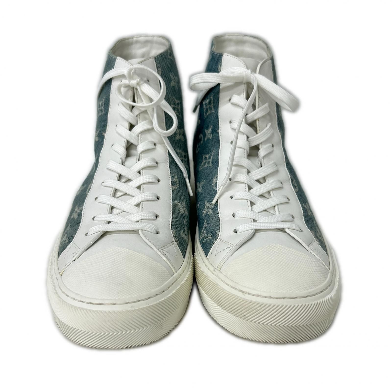 Louis Vuitton Tattoo Line Monogram Denim High Cut Sneakers — view 4