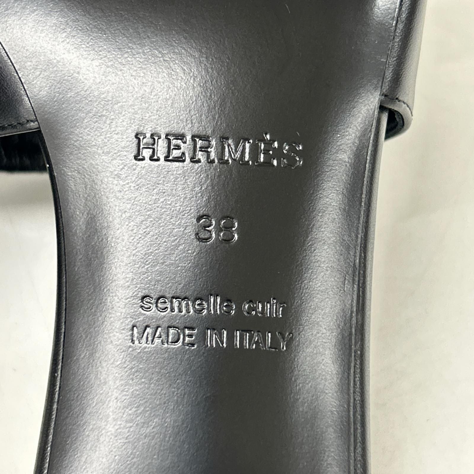 Hermes Gigi 50 Kelly Buckle Leather Sandals — view 7