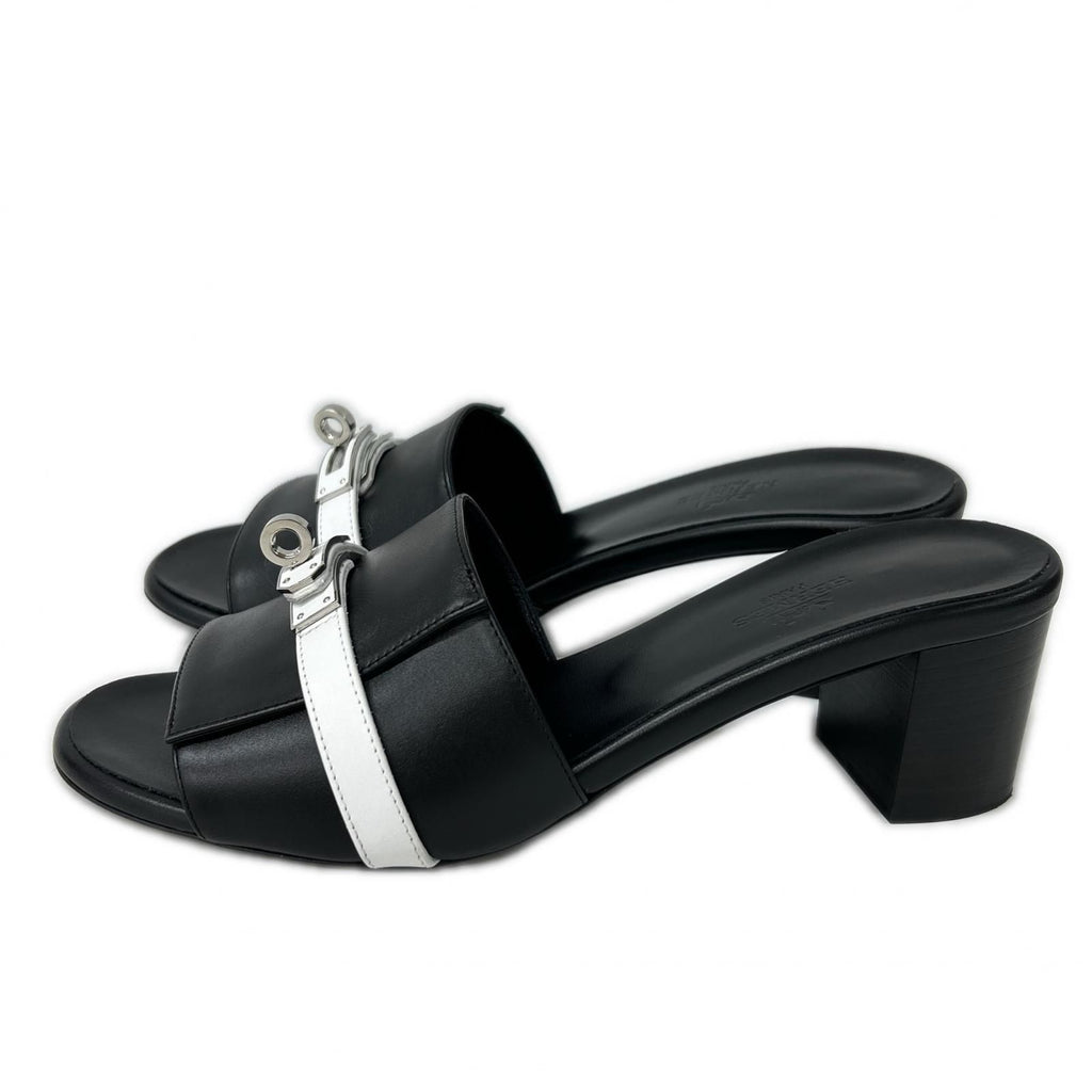 Hermes Gigi 50 Kelly Buckle Leather Sandals — view 2