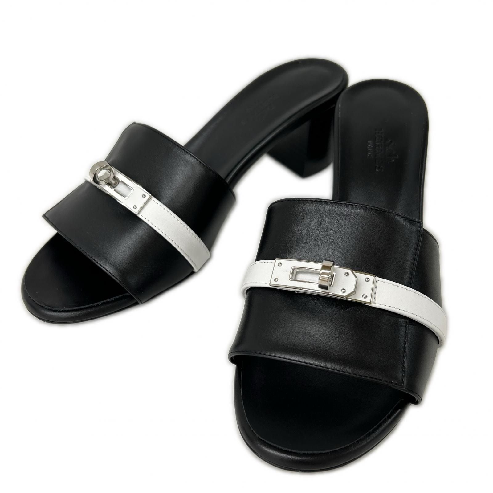 Hermes Gigi 50 Kelly Buckle Leather Sandals