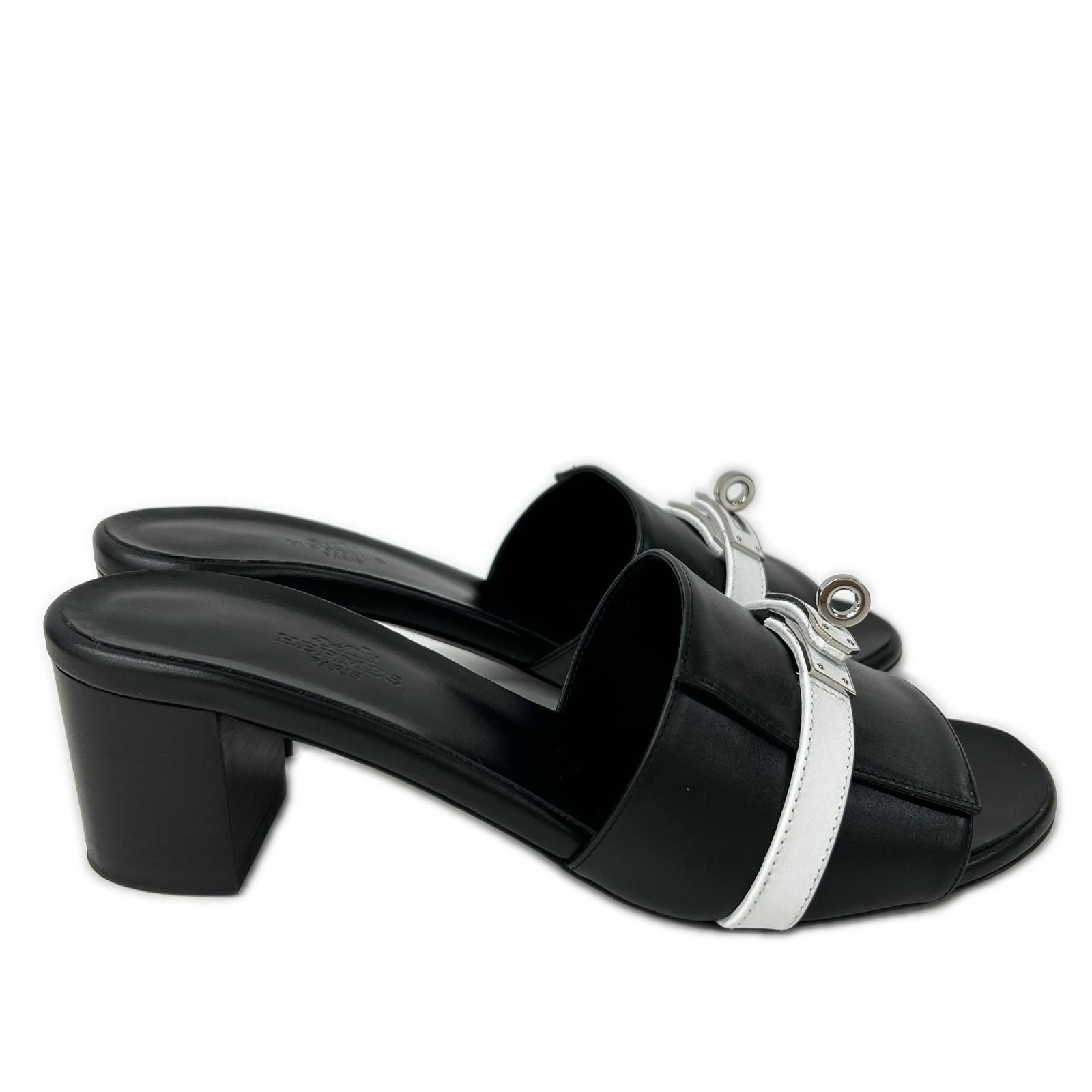 Hermes Gigi 50 Kelly Buckle Leather Sandals — view 4