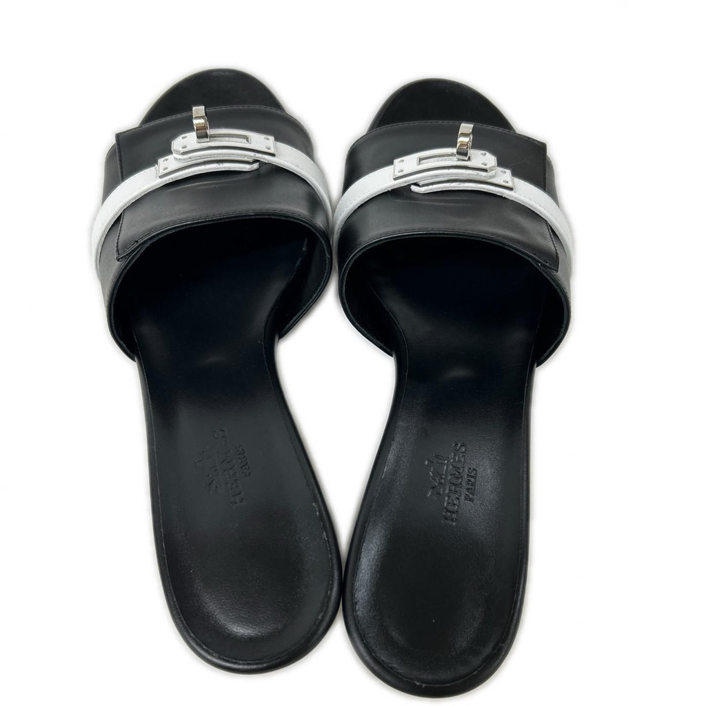 Hermes Gigi 50 Kelly Buckle Leather Sandals — view 5