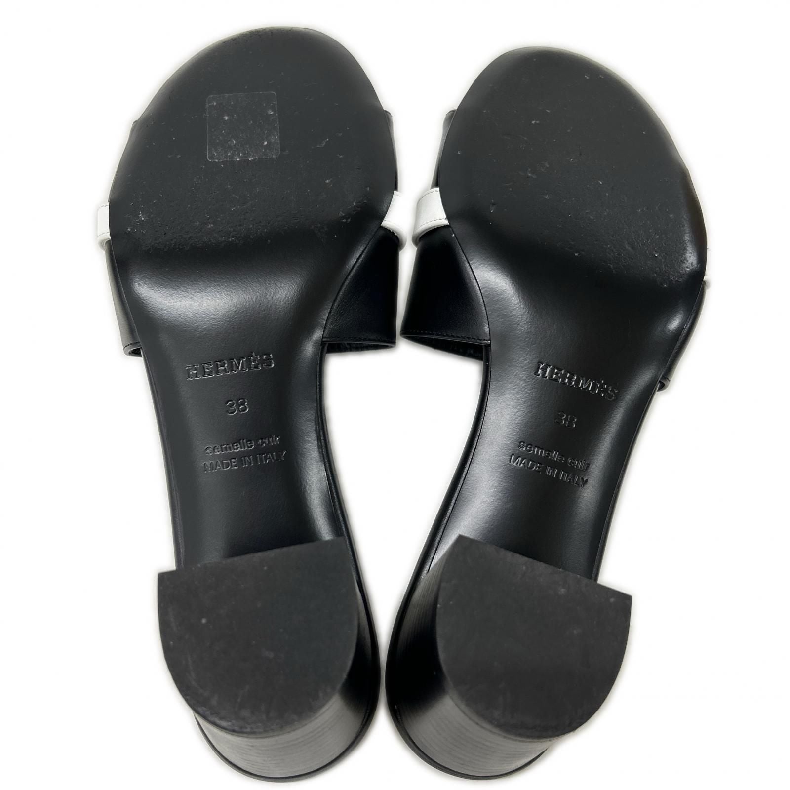 Hermes Gigi 50 Kelly Buckle Leather Sandals — view 6
