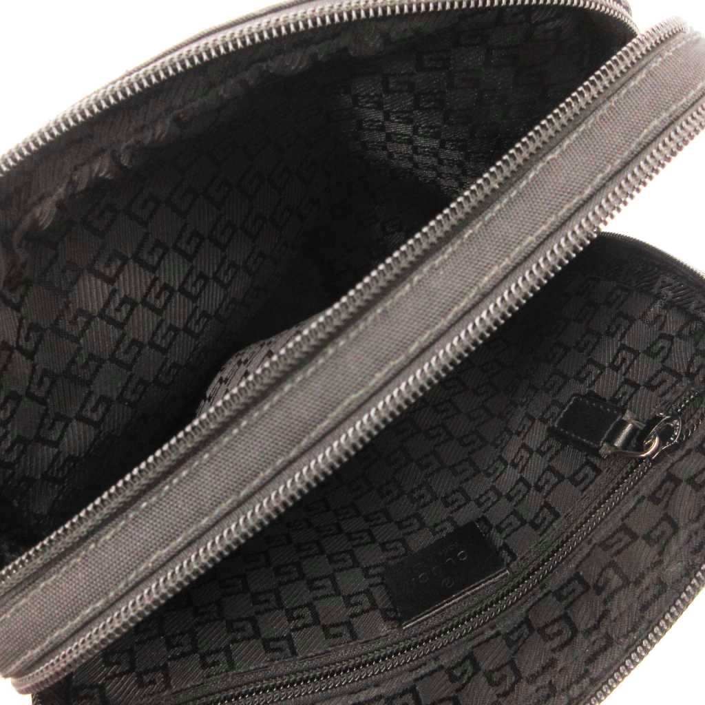 Gucci Clutch Second Canvas Logo Plate Black — view 5