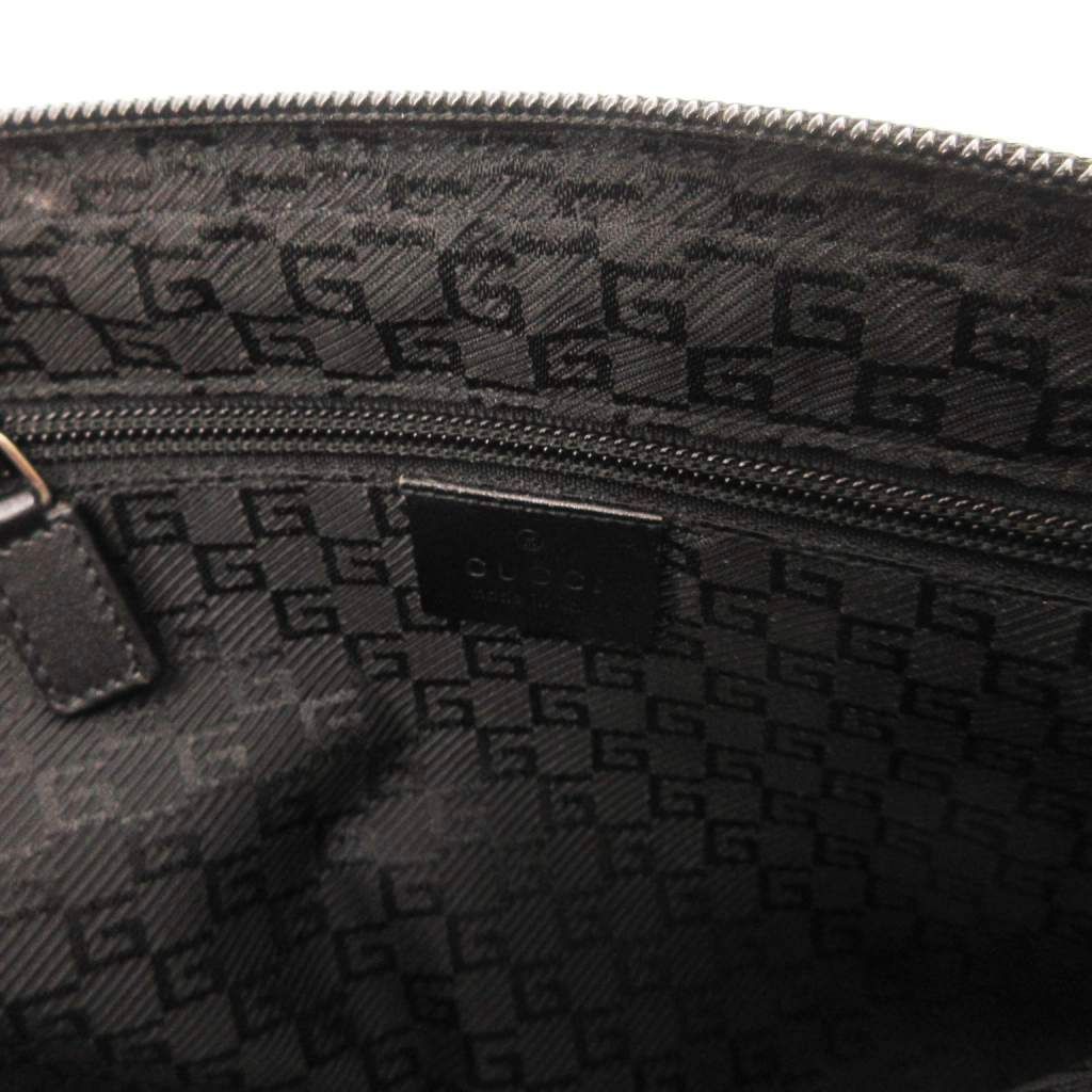 Gucci Clutch Second Canvas Logo Plate Black — view 6