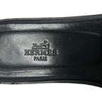 Hermes Sandals 38 Oran Black Bijou Rhinestone — view 5