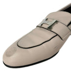 Hermes Loafers 38 Moccasins Paris Light Pink Silver Leather — view 8