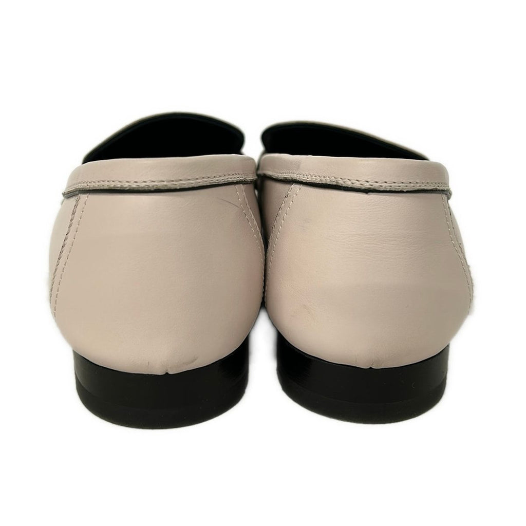 Hermes Loafers 38 Moccasins Paris Light Pink Silver Leather — view 3