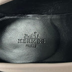 Hermes Loafers 38 Moccasins Paris Light Pink Silver Leather — view 5