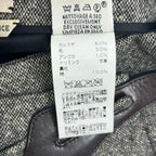 Hermes Skirt Cashmere Leather Gray 38