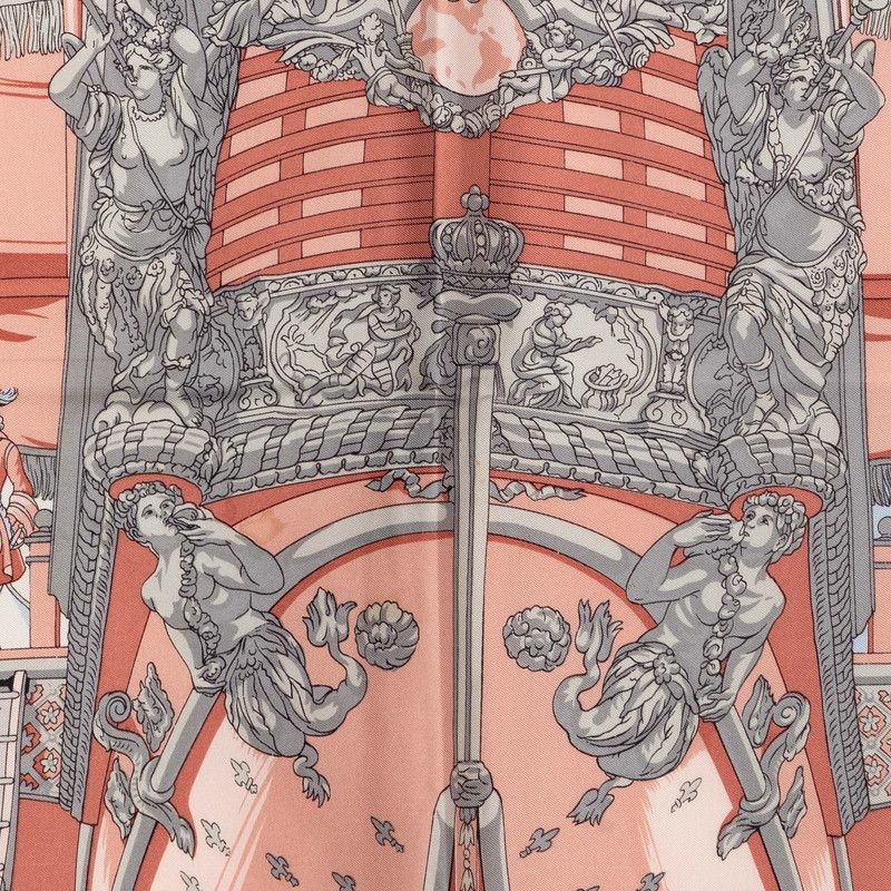 Hermes Carre 90 Queen Coronation Vue du Carrosse de la Galere la Reale Scarf — view 2