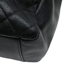 Chanel Quilted CC Logo Grand Shopping Tote GST Chain Shoulder Bag Black Caviar — view 4