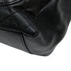 Chanel Quilted CC Logo Grand Shopping Tote GST Chain Shoulder Bag Black Caviar — view 6