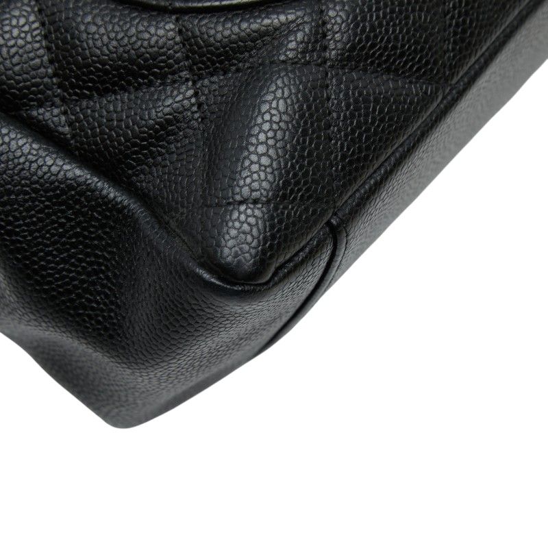 Chanel Quilted CC Logo Grand Shopping Tote GST Chain Shoulder Bag Black Caviar — view 7