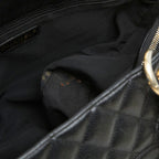 Chanel Quilted CC Logo Grand Shopping Tote GST Chain Shoulder Bag Black Caviar — view 8