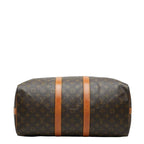 Louis Vuitton Monogram Keepall Bandouliere 45 Boston Bag 2-Way Brown Leather — view 3