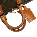 Louis Vuitton Monogram Keepall Bandouliere 45 Boston Bag 2-Way Brown Leather — view 9