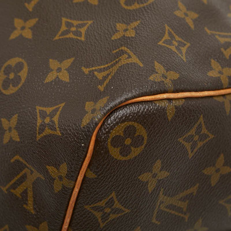 Louis Vuitton Monogram Keepall Bandouliere 45 Boston Bag 2-Way Brown Leather — view 6
