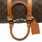 Louis Vuitton Monogram Keepall Bandouliere 45 Boston Bag 2-Way Brown Leather — view 8